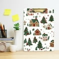 thumbnail image 2 of FORMRS Acrylic Clipboard with Low Profile Clip Standard A4 Letter Size, 12.5" x 9", Brown Christmas House, 2 of 8