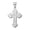 White, variant on Gold Saint Nicholas Greek Orthodox Cross (10K White Gold, Pendant)