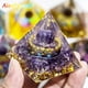 thumbnail image 2 of Generador de energía de cristal Natural, pirámide de resina, Peridoto, amatista, Reiki, Chakra curativo, herramienta de meditación, decoración de habitación, 2 of 4