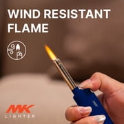 MK Mini Utility Lighter Refillable Butane, Wind-Resistant, Assorted Colors, 2 Pack
