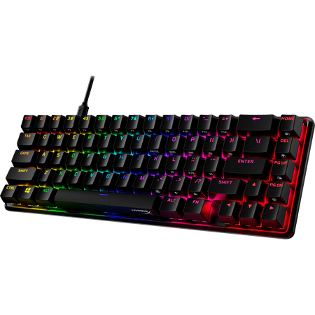 HyperX Alloy Origins 65 - Keyboard - backlit - USB-C - key switch: HyperX Red - black - for Xbox One, Xbox One S, Xbox One S All-Digital Edition, Xbox One X, Xbox Series S, Xbox Series X; Sony PlayStation 4, Sony PlayStation 5