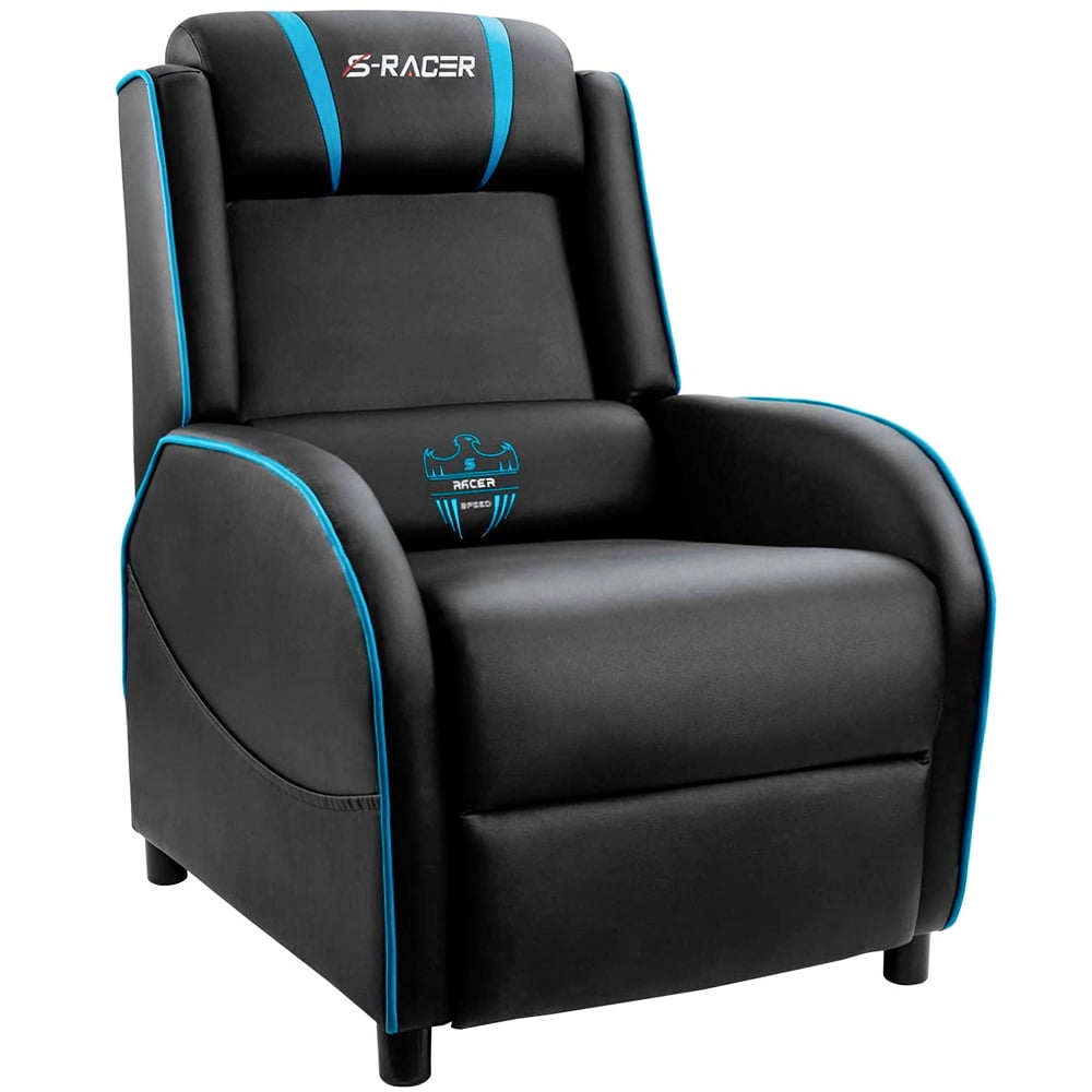 Walnew Gaming Recliner Chair Pu Leather Home Theater Seating Single Modern Living Room Sofa Recliner