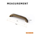 thumbnail image 3 of Goo-Ki 3"(76mm) Hole Center Antique Brass Kitchen Cabinet Handles, Closet Classic Zinc Alloy Din Cup Cabinet Pulls Dresser Handles for Bedroom, 6 Pack, 3 of 8