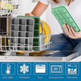 thumbnail image 5 of Paquete de 3 bandejas para cubitos de hielo, moldes de silicona para cubitos de hielo con tapas a prueba de derrames, fácil liberación, flexibles, para bebidas frías, comida para b, 5 of 5