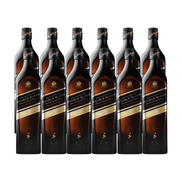 Caja de 12 Whisky Johnnie Walker Blend Double Black 750 ml