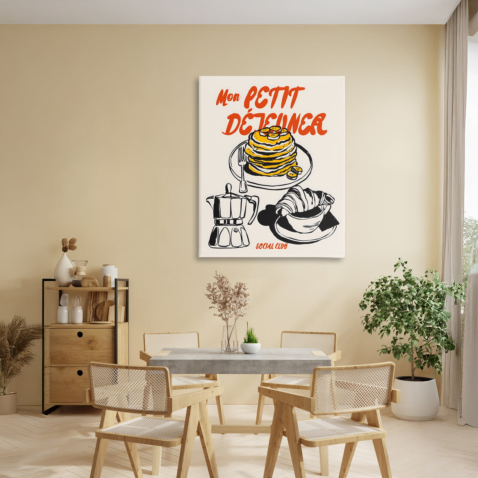 Stupell Industries My Breakfast Pancakes Spread Canvas Wall Art, design by The Prints Vibe