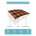 thumbnail image 5 of Farm Buffalo Plaid Full Size Down Alternative Comforter, Lightweight Comforter Quilt Bedding Set with Pillow Shams Orange Black Checkered All Seasons Bed Comforter Duvet Insert 78"x90", 5 of 7