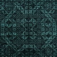thumbnail image 1 of Ahgly Company Machine Washable Indoor Square Abstract Greenish Blue Green Area Rugs, 6' Square, 1 of 7