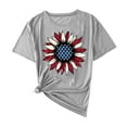 thumbnail image 2 of Cavosen Red White and Blue Tops for Women Petite 4th of July Short Sleeve Crew Neck Tops American Flag Print T Shirts Lady L Red White and Blue Casual Shirts Patriotic Tunic Tees Patriotic Outfits, 2 of 4