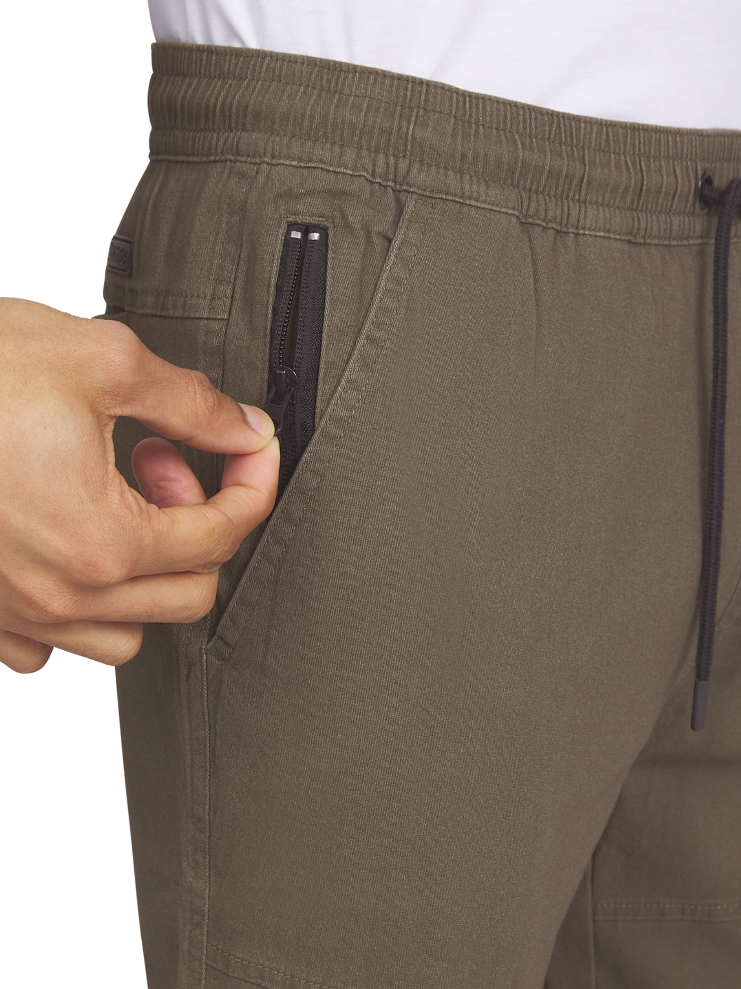 Akademiks Men's Stretch Twill Pull-On Pants with Pockets, Sizes S-2XL