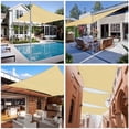 thumbnail image 2 of Yescom 16x12 Ft 97% UV Block Rectangle HDPE Sun Shade Sail Canopy Outdoor Patio Pool, 2 of 9