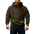 thumbnail image 4 of Fengactive Mens Hoodies Work Tactical Sweatshirt Long Sleeve Outdoor Quarter Zip Pullover with Arm Pockets, 4 of 7