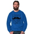 thumbnail image 5 of Happy Father's Day Dad Mustache Men's Crewneck Sweatshirt Brisco Brands X, 5 of 6