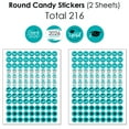 thumbnail image 4 of Big Dot of Happiness 2026 Teal Graduation Party Candy Favor Sticker Kit - 304 Pieces, 4 of 8