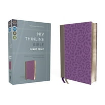 NIV, Thinline Bible, Giant Print, Imitation Leather, Gray/Purple, Red Letter Edition, (Hardcover)