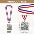 thumbnail image 2 of Uxcell Baseball Games Court Award Medals with Ribbons, Winner Medals Prizes for Competitions Sports Party Silver, 2 of 7