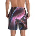 thumbnail image 3 of KLL Bird6 Men's Casual Summer Beach Shorts Hawaiian Shorts with Pockets-Small, 3 of 5