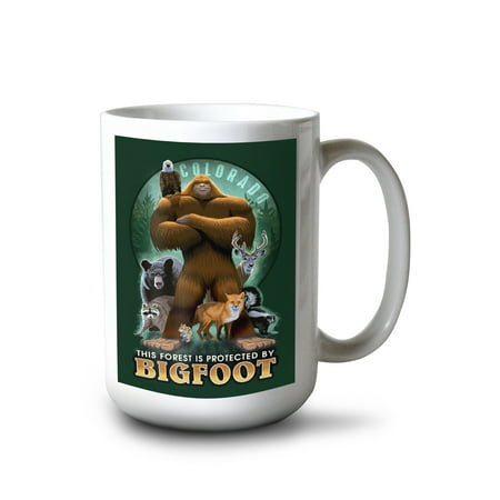 

15 fl oz Ceramic Mug Colorado Respect Our Wildlife Bigfoot Contour Dishwasher & Microwave Safe