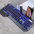 thumbnail image 3 of Boc Wired Keyboard Ergonomic RGB Backlit Quick Response USB Interface Driver-free with Phone Holder/Pen Tray/Card Slot Waterproof Off, 3 of 10