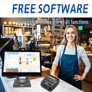 MRBOSS Mobile POS Cash Register 10.1” Tablet 3 80mm Receipt Printer Software app for Small Business Restaurant Retail Grocery Convenience Mobile Food Dining car
