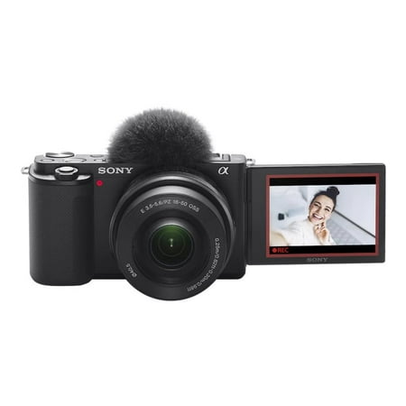 Sony - Alpha ZV-E10 Kit Mirrorless Vlog Camera with 16-50mm Lens - Black