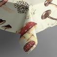 thumbnail image 4 of Brown Mushroom Sketch Beige Pattern Rectangle Tablecloth 60"x102",Waterproof Polyester Rectangle Table Cloth, Wipeable Spillproof Polyester Tablecloth for Dining, Camping, Indoor and Outdoor, 4 of 6
