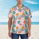 thumbnail image 2 of Fotbe Tropical Plants Camisa Hawaiana para Hombre Unisex – Camisa Casual de Verano con Botones de Manga Corta de Algodón y Lino,XX-Large, 2 of 7