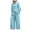 *Sky Blue, variant on VBVC No Boundarie Women's Plus Size 2 Piece Linen Set,Button Down Shirt and Wide Leg Pants Set,Breathable Lounge Outfit for Women,Orange,Size XXXXL