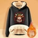 thumbnail image 2 of WILLBEST Sudadera de Mujer con Capucha y Estampado de Vaca Navideña Grande, 2 of 4