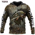 thumbnail image 3 of Sudadera con capucha y sudadera con estampado 3D de pesca de lucio del norte para hombre, moda, unisex, otoño, ropa deportiva informal, 3 of 5