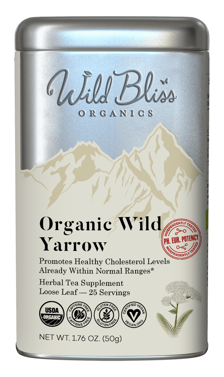 Yarrow Tea - Organic Loose Leaf Flower Herbal Supplement - Caffeine Free - 1.76 Ounces - 25 Servings