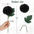 thumbnail image 3 of Planta artificial Briful de crisantemo negro, tallo de 28 cm, 12 unidades, 3 of 7