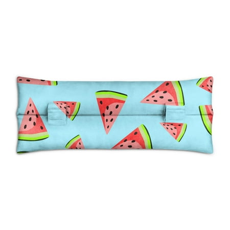 Refresh Watermelon Seat Belt Pillow Cute Cartoon Slice Print, Comfortable Chemo Port Protection (Adjustable Straps)