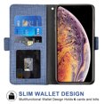 thumbnail image 2 of Wallet Case for iPhone XS X, Blocking Card Slot Stand Shockproof TPU Interior Case PU Leather Magnetic Protect Flip Cover Compatible with iPhone XS X, Blue, 2 of 4