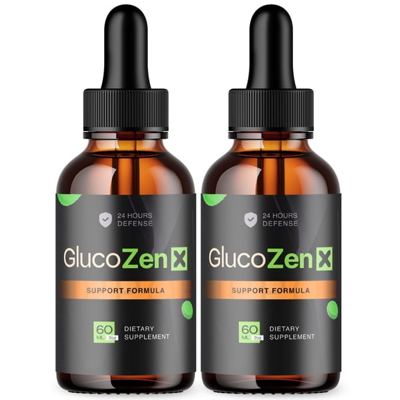 Gluco Zen X Advanced Formula Drops Natural Support Supplement GlucoZenX 60 Servings