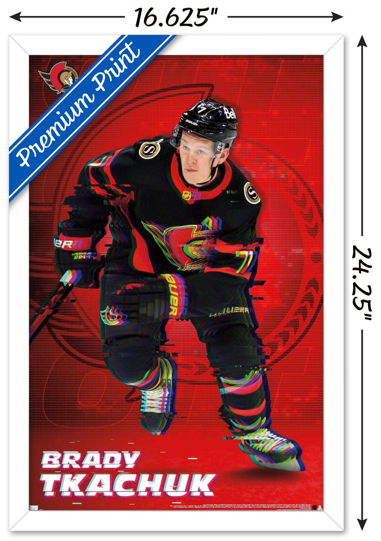 NHL Ottawa Senators - Brady Tkachuk 20 Wall Poster, 14.725" x 22.375", Framed