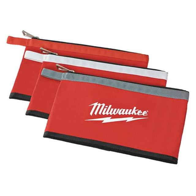 Pochettes à Outils, à Fermeture Éclair, 3 PK., Milwaukee Elec, 48-22-8193