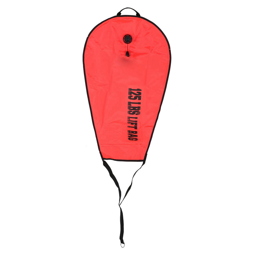 Scuba Diving 125lbs Salvage Lift Bag Safety Marking Buoy & Over Pressure 