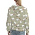 thumbnail image 7 of Fotbe Funny Chicken Pattern Womens Long Sleeve Hoodie, Pullover Hooded Sweatshirt, Kangaroo Pocket Hoodie with Eye-catching Drawstrings-X-Large, 7 of 7