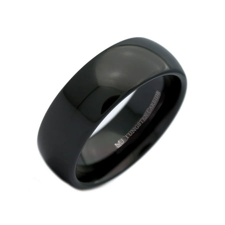 Metals Jewelry Men s / Women s 8mm Black Plated Tungsten Carbide Wedding Band Ring Size 9.5 Metals Jewelry Men s / Women s 8mm Black Plated Tungsten Carbide Wedding Band Ring Size 9.5