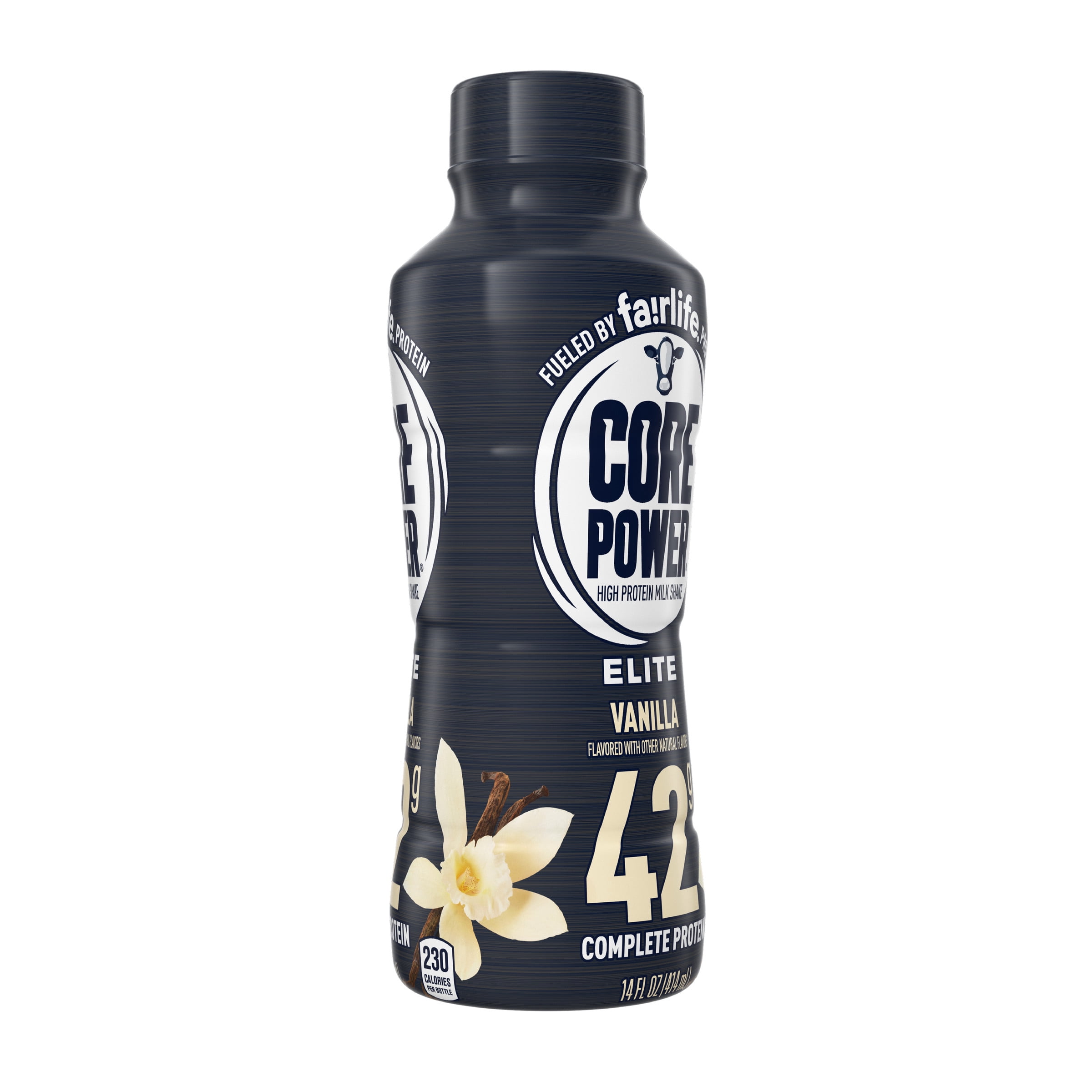 (4 pack) Core Power High Protein Shake, Vanilla, 42g Bottle, 14 fl oz