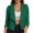 Green, variant on Women's Waterfall Lapel Cropped Blazer Cardigan, Ruched Long Sleeve Open Front Layering Jacket for Women, Women's Black, Sizes S-2XL