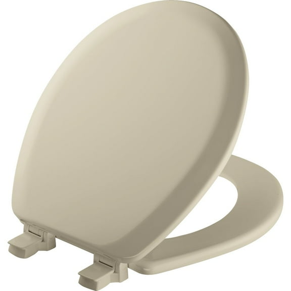 1 PK, Mayfair 41EC006-Mayfair Advantage Round Closed Front Bone Wood Toilet Seat