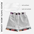 thumbnail image 3 of FORMRS Boys Swim Trunks Quick Dry Mesh Liner Boardshorts Sizes XS-XL, Colorful Halloween Ghost, 3 of 7