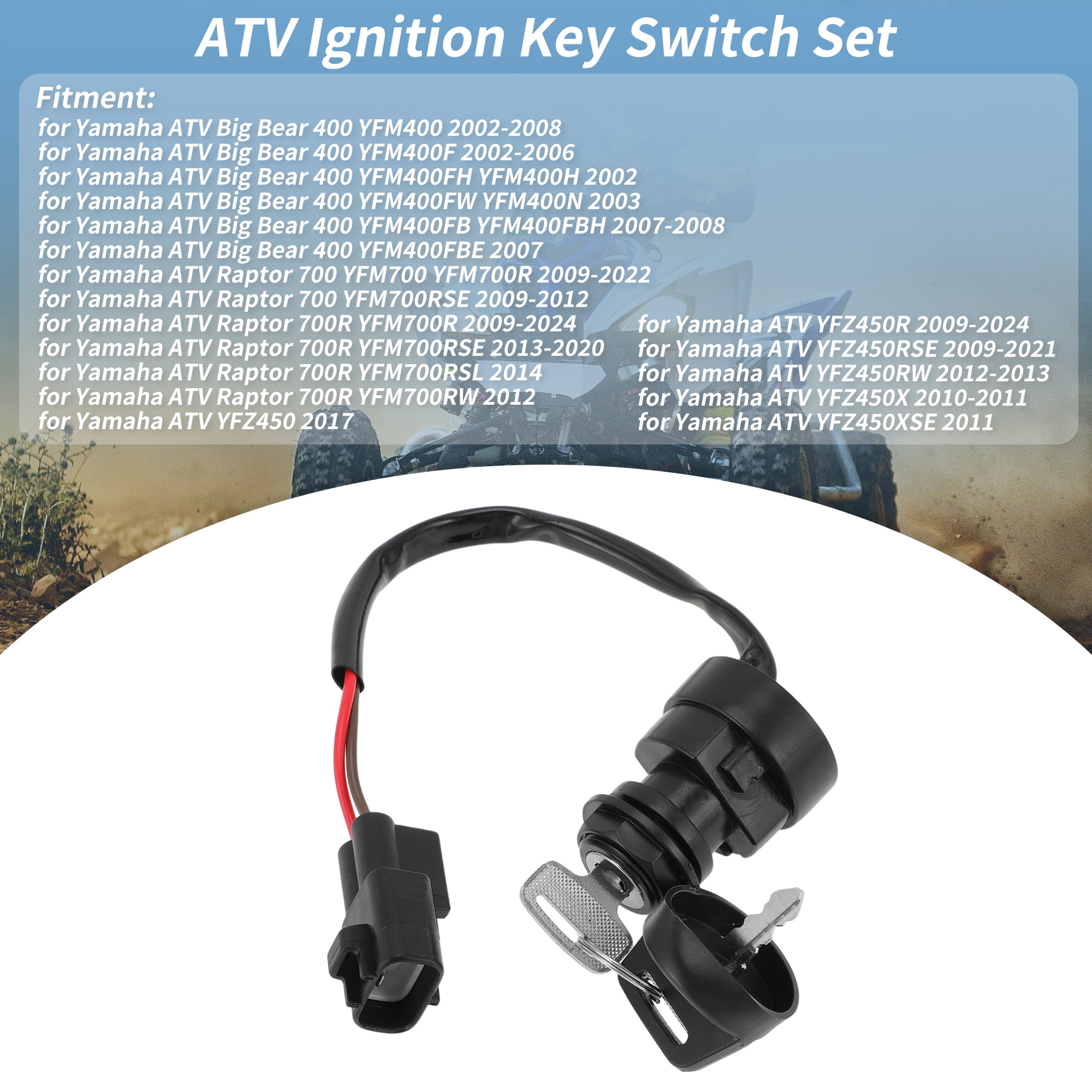Unique Bargains For Yamaha Ignition Key Switch for Big Bear 400 and Raptor 700 Series