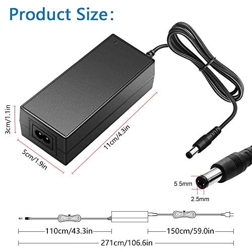 SHNITPWR 12V 5A 60W Adaptador de fuente de alimentación Convertidor AC
