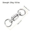 thumbnail image 2 of Unique Bargains 50LBS Roulement à Billes en Acier Inoxydable Pivotant pour Pêche en Eau Salée et Douce, Argent 25 Pack, 2 of 4