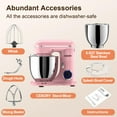 thumbnail image 2 of Batidora de pie CEBORY 3 en 1, 6,5 L, 660 W, 10 velocidades, con gancho para amasar, rosa, 2 of 6
