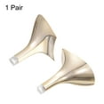 thumbnail image 3 of Uxcell 1par de reemplazo de reparación de tacones 1.89"x2.36" tacón alto DIY para zapatos de mujer, tono dorado, 3 of 5