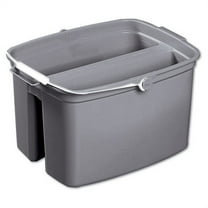 Double Utility Pail, 17 qt, Plastic, Gray | Bundle of 5 Each